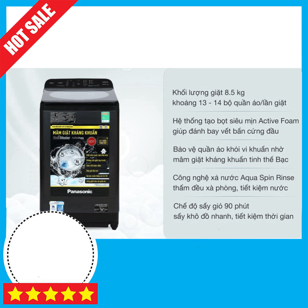 Máy giặt Panasonic 8.5 Kg NA-F85A9BRV: Công Nghệ Mới, Giặt Sạch GIAO TOÀN QUỐC.