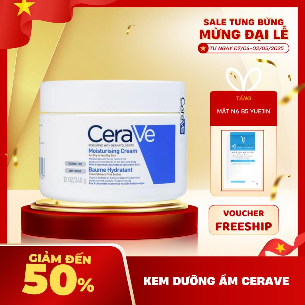 Kem dưỡng ẩm Cerave Moisturising Cream toàn thân cho da 340g