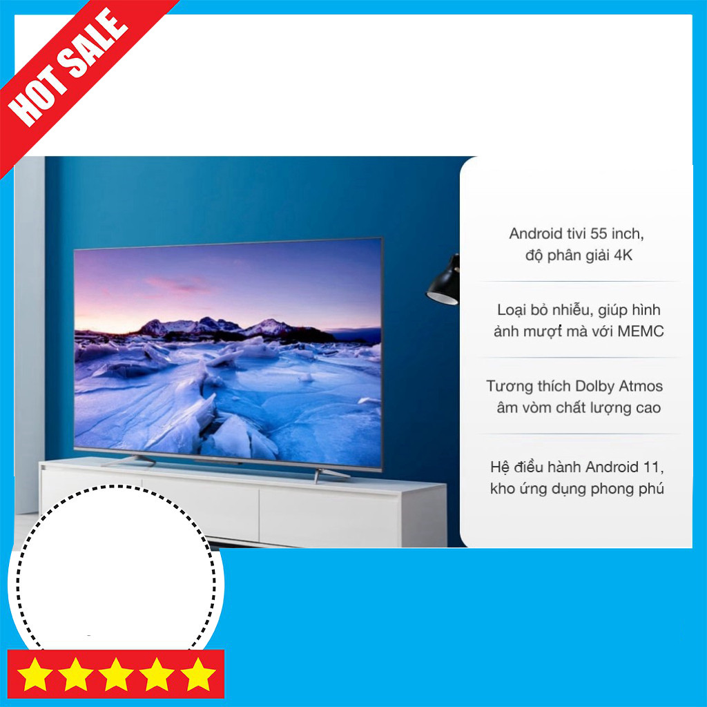 Tivi Android 4K TCL 55 inch 55P725 2021 - Điện Má Kích Thích 4K GIAO TOÀN QUỐC.