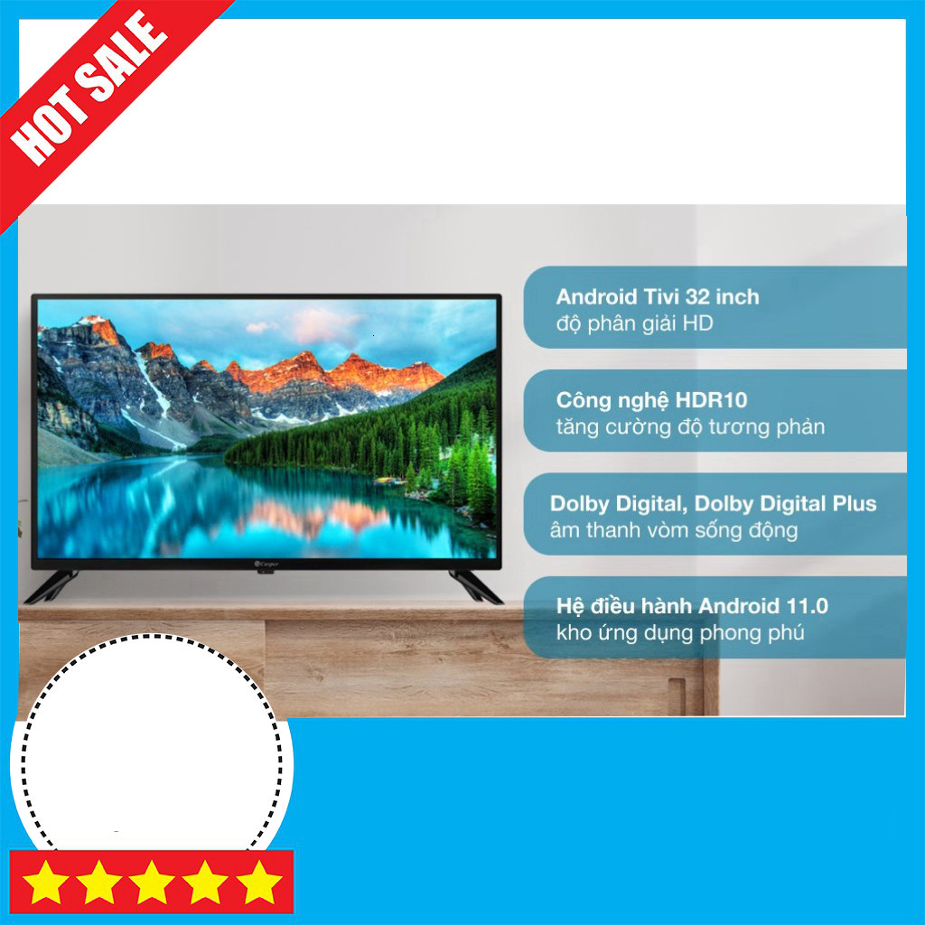 Tivi Android Casper 32 inch 32HGA510 - Có Remote Giọng Nói - Điện Máy Giảm Giá GIAO TOÀN QUỐC.