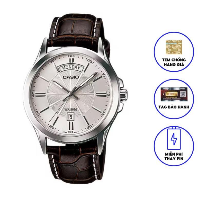 Đồng Hồ Nam Dây Da Chính Hãng Casio MTP-1381L-7AV