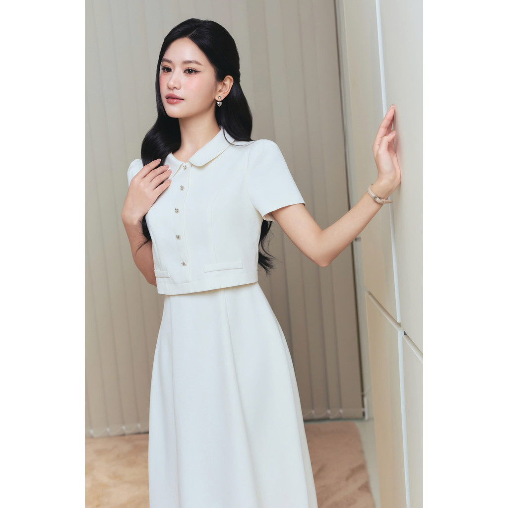 (𝐓𝐡𝐞 𝐔𝐩𝐰𝐢𝐧𝐝 𝐊𝐢𝐭𝐞) Váy giả set chéo hàn 2 túi nơ, chất liệu mịn mướt, mềm mát thanh lịch nữ tính thời trang Calie VX348 | BigBuy360 - bigbuy360.vn