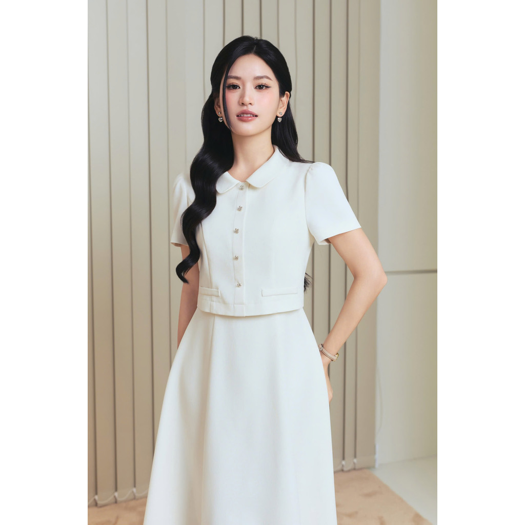 (𝐓𝐡𝐞 𝐔𝐩𝐰𝐢𝐧𝐝 𝐊𝐢𝐭𝐞) Váy giả set chéo hàn 2 túi nơ, chất liệu mịn mướt, mềm mát thanh lịch nữ tính thời trang Calie VX348 | BigBuy360 - bigbuy360.vn