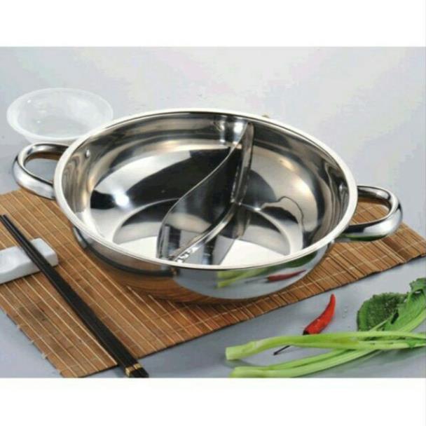 Nồi lẩu 2 ngăn inox, nồi lẩu 2 ngăn bếp từ, nồi lẩu hai ngăn