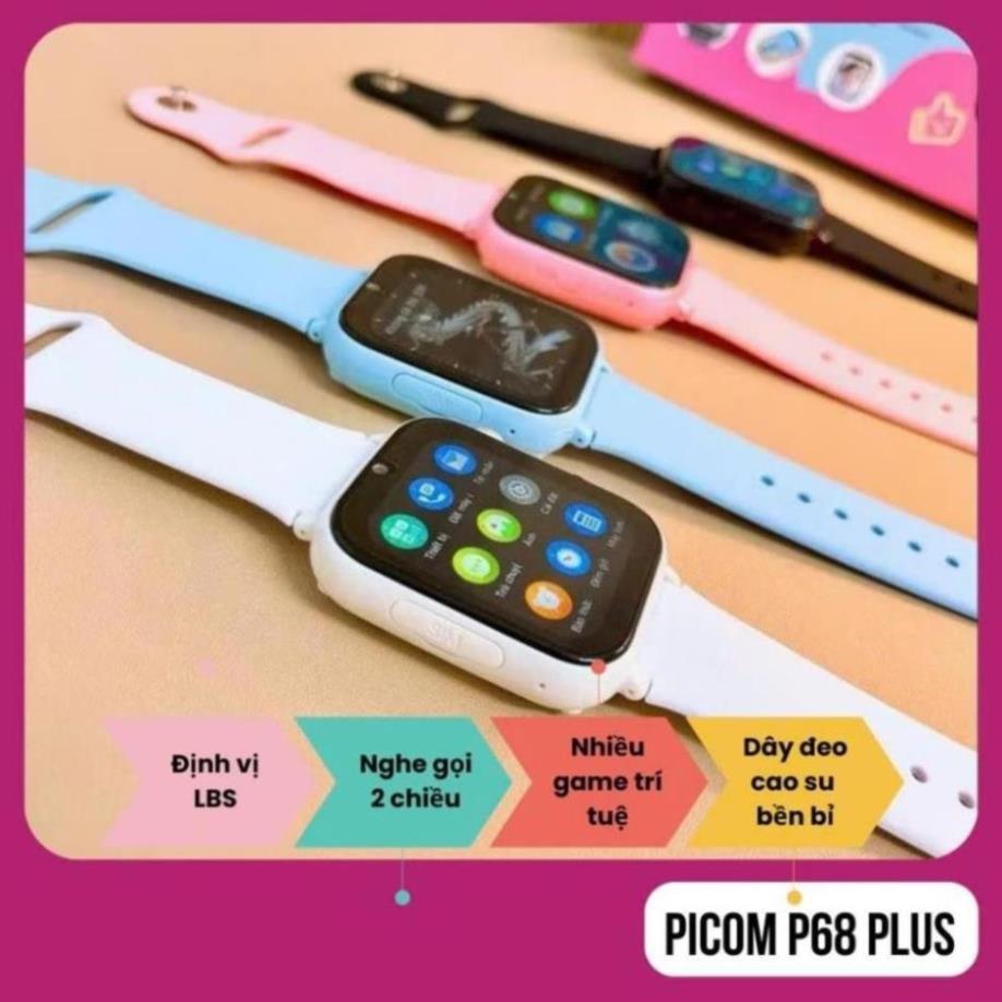 Đồng Hồ Thông Minh trẻ em Picom P68 Plus Lắp Sim Nghe Gọi Độc Lập Video Call Mượt Mà