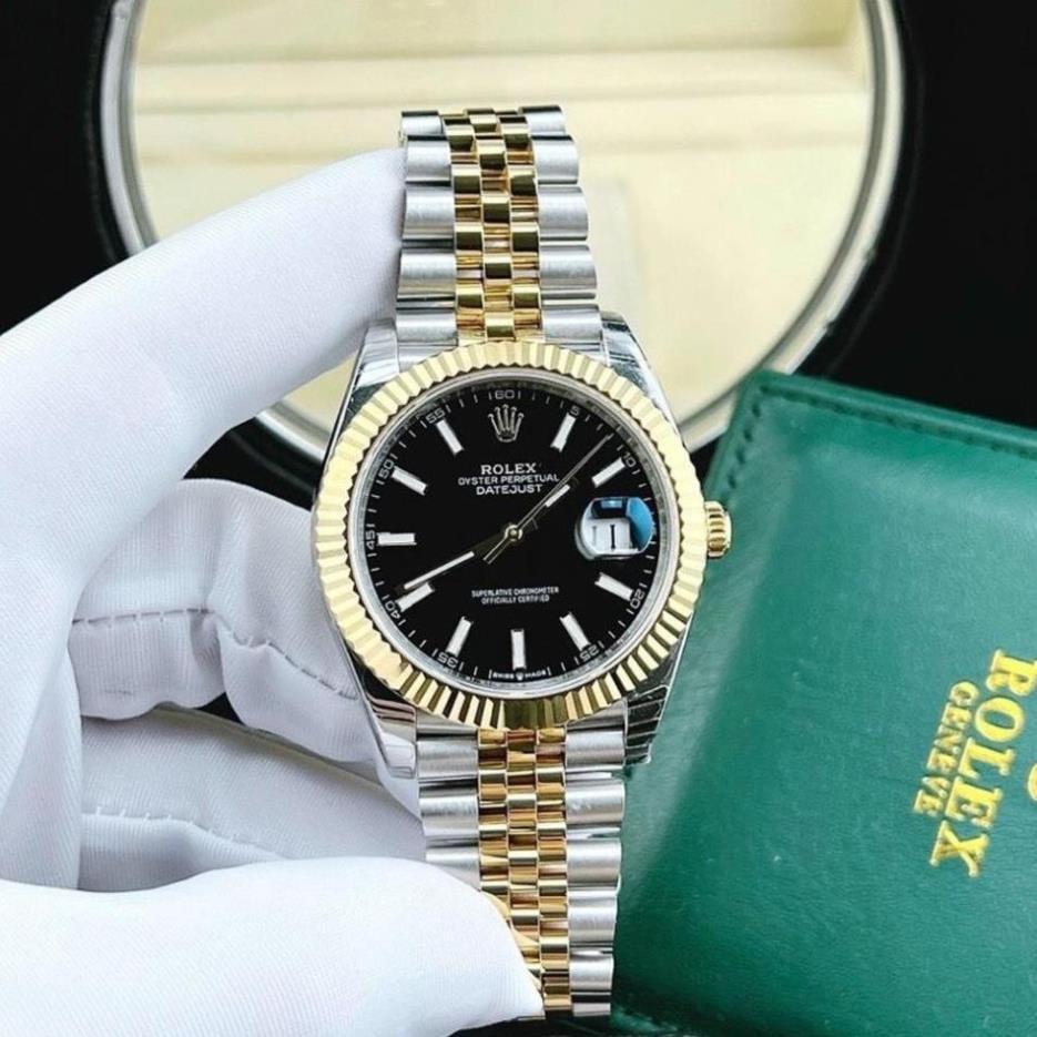 Đồng Hồ Cơ Nam Rollex Dây Thép Đúc Đặc Kính Chống Xước Chống Nước Tốt