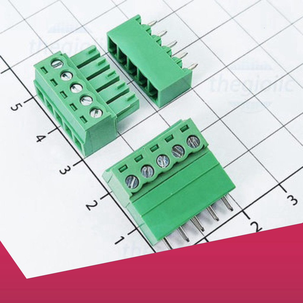 [3 Cái]- KF-3.81-5-V Terminal Block Plug-in Hàn PCB 5 Chân Thẳng 3.81mm 300V 10A Linh Kiện Công Nghệ