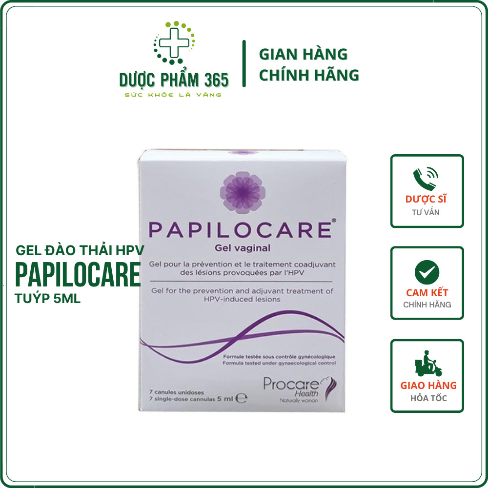 PAPILOCARE® 7 và 21 tuýp Gel đào thải HPV