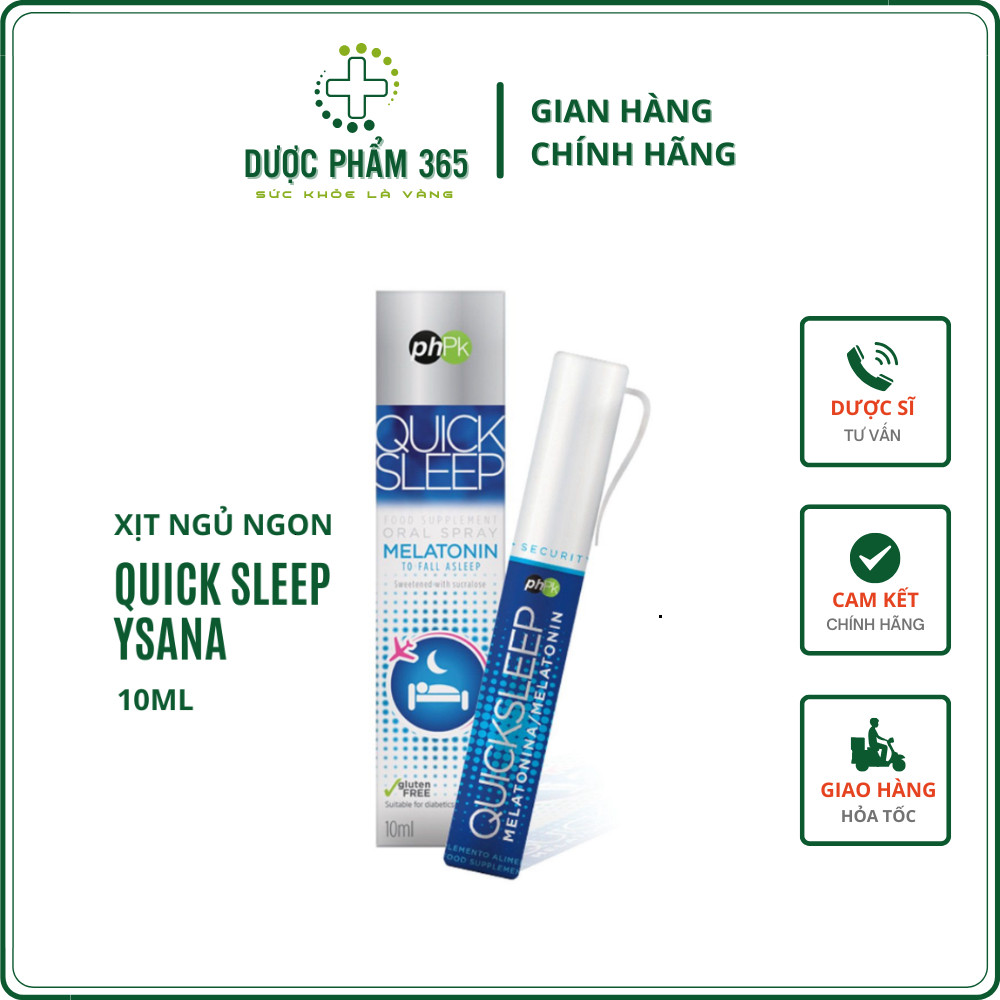 Quick Sleep - Melatonin xịt ngủ giúp người mất ngủ vào giấc nhanh, ngủ tự nhiên, không có tác dụng p