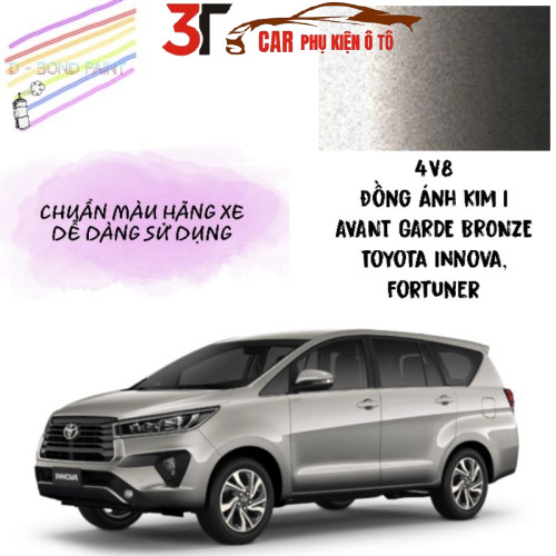Sơn Xịt Ô Tô TOYOTA INNOVA, FORTUNER Màu Đồng Ánh Kim (Mã 4V8) - 3T-CAR Bình Xịt Xóa Vết Xước Xe Ô T