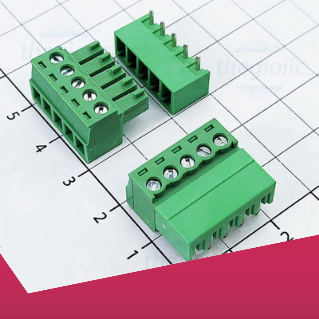 [3 Cái]- KF-3.81-5-R Terminal Block Plug-in Hàn PCB 5 Chân Cong 3.81mm 300V 10A Linh Kiện Công Nghệ 