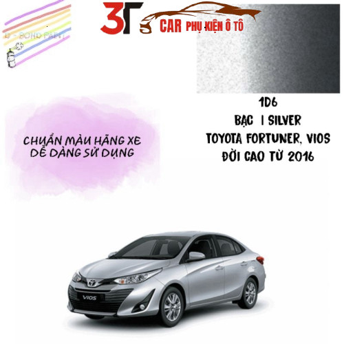 Sơn Xịt Ô Tô TOYOTA FORTUNER, VIOS Màu Bạc Xám (Mã 1D6) - 3T-CAR Bình Xịt Xóa Vết Xước Xe Ô Tô 400ml