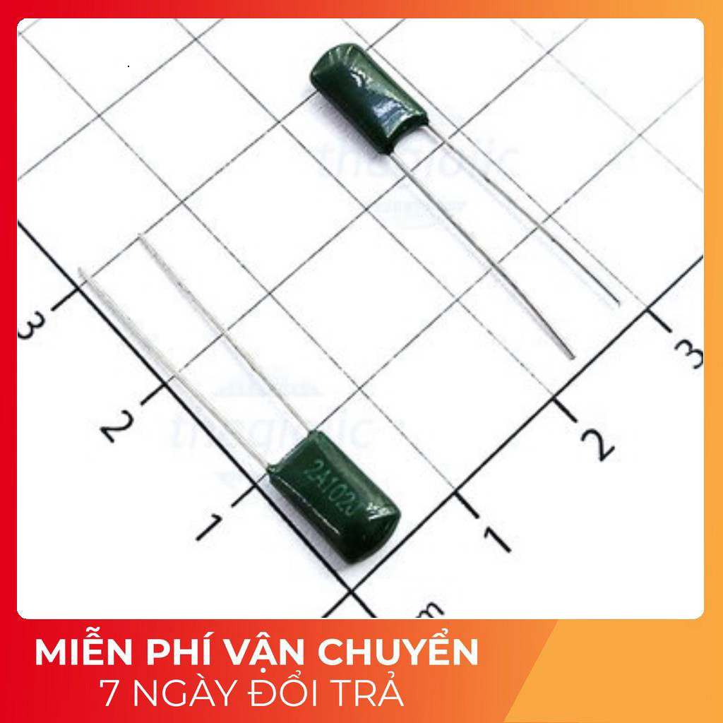[50 Cái]- Tụ Kẹo Xanh 1nF 100VDC 2A102J-CL11 Tech Linh Kiện
