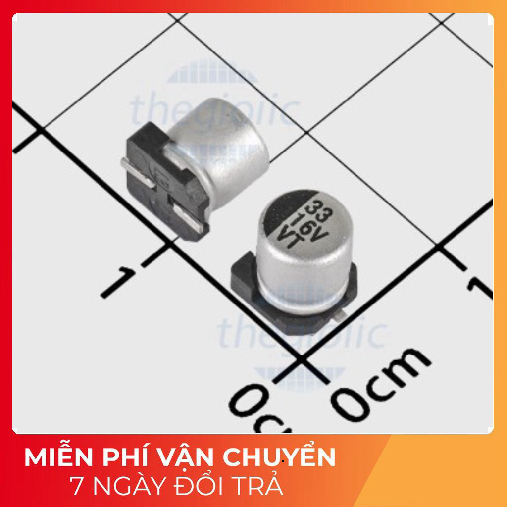 [20 Cái]- Tụ Nhôm SMD 33uF 16V 5x5.4mm Tech Linh Kiện