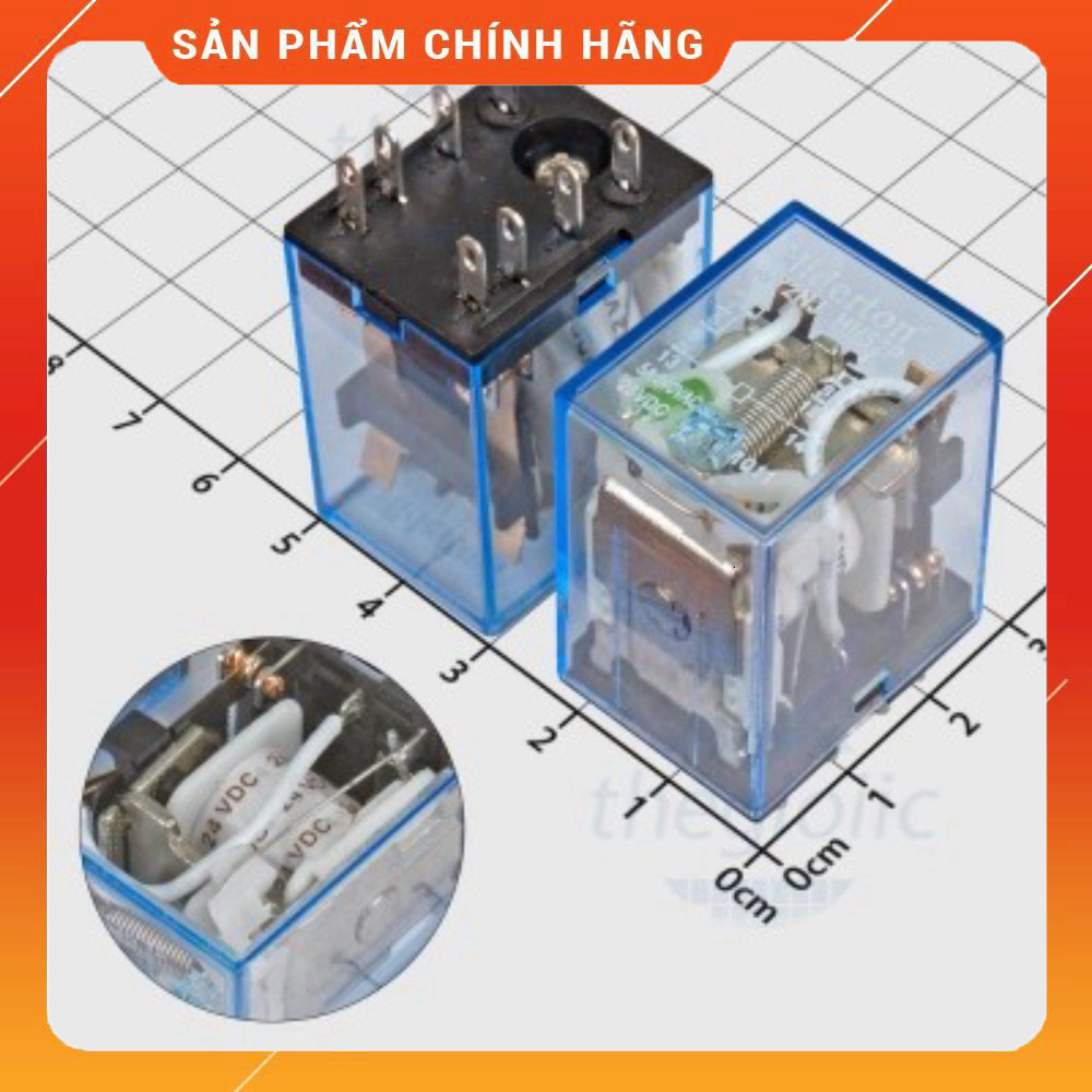 HH52P MY2NJ Rơ Le Trung Gian 24VDC 5A DPDT 8 Chân Việt Tech Components
