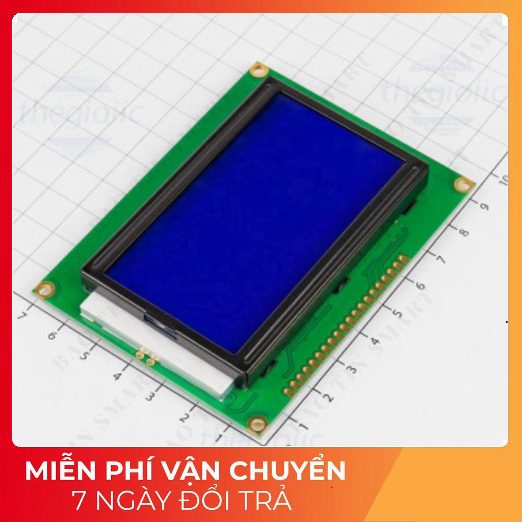 ST7920 LCD 12864 Nền Xanh Dương Chữ Trắng 5V Tech Linh Kiện