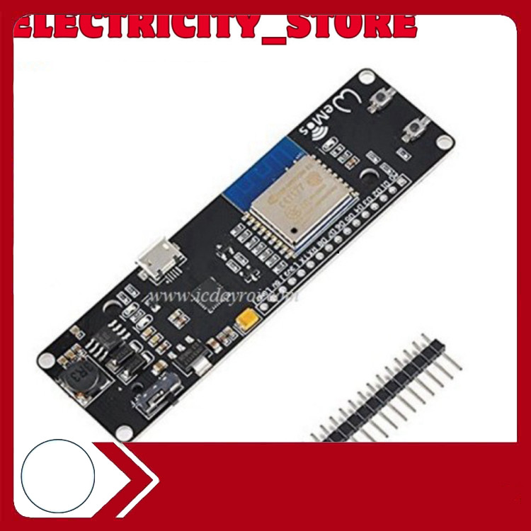 Mạch WeMos ESP-WROOM-02 with 18650 Battery Holder Tổng Kho Linh Kiện 86