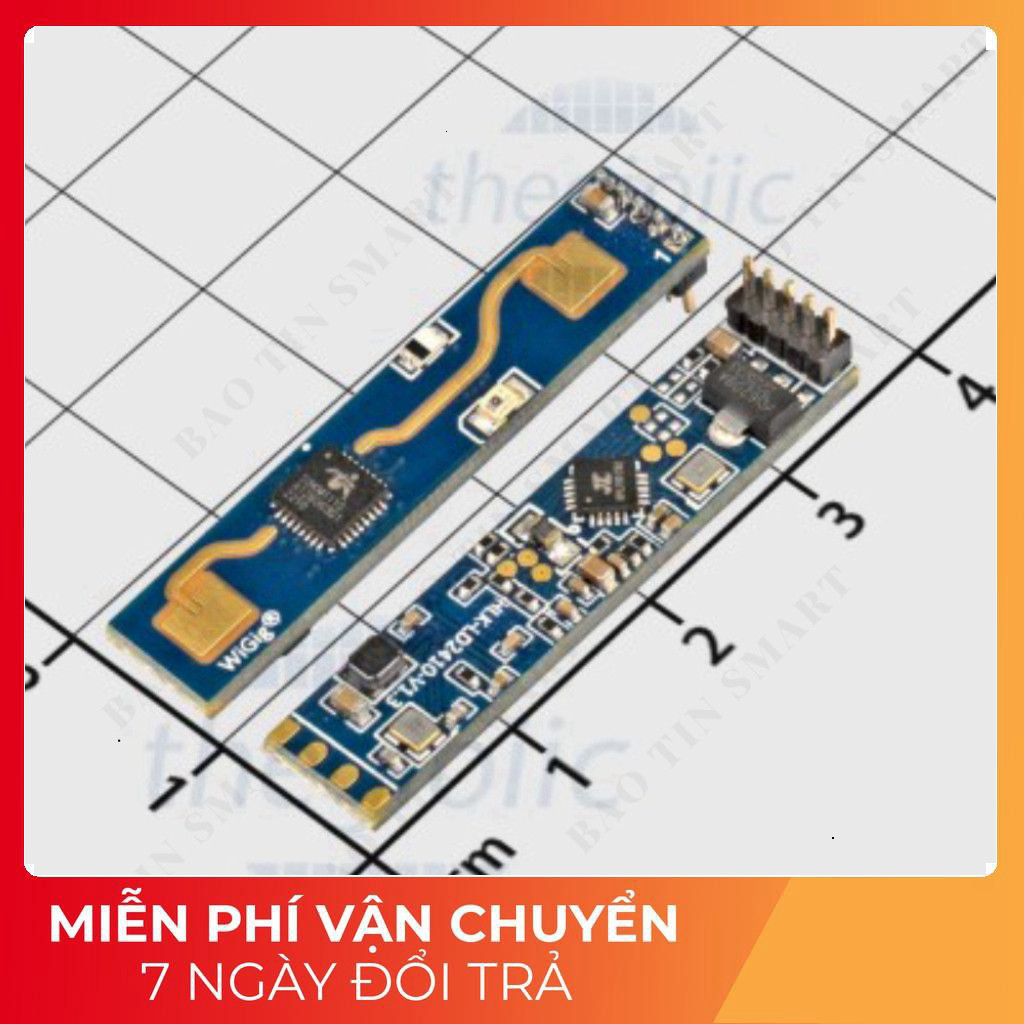 HLK-LD2410B 5-12V Cảm Biến Hiện Diện Con Người Radar 24Ghz Tech Linh Kiện