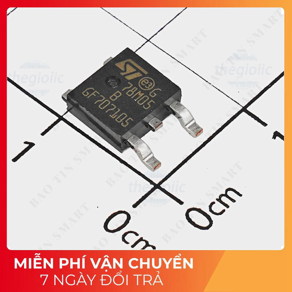 [5 Cái]- L78M05ABDT-TR IC Ổn Áp 5V 0.5A Tech Linh Kiện