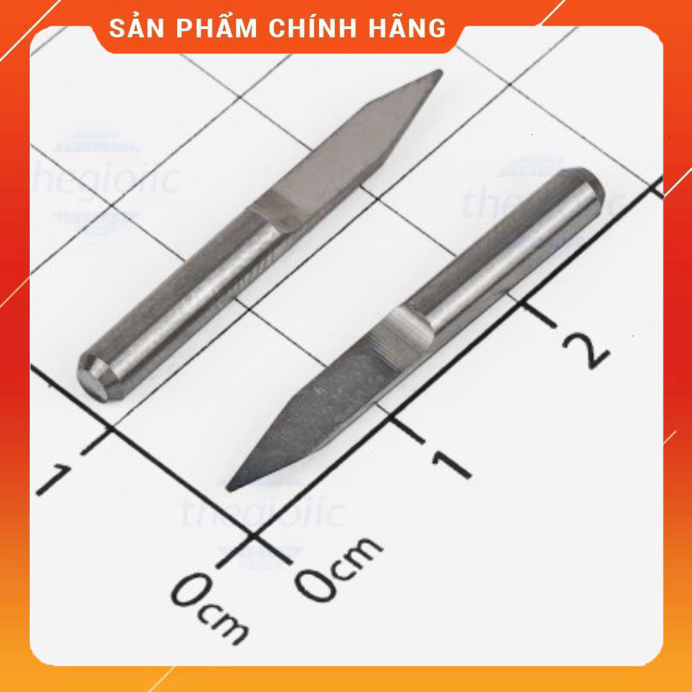 [2 Cái]- NJ3.3004 Dao Khắc 3D CNC 30 Độ, Tip 0.4mm, Dài 27mm Việt Tech Components