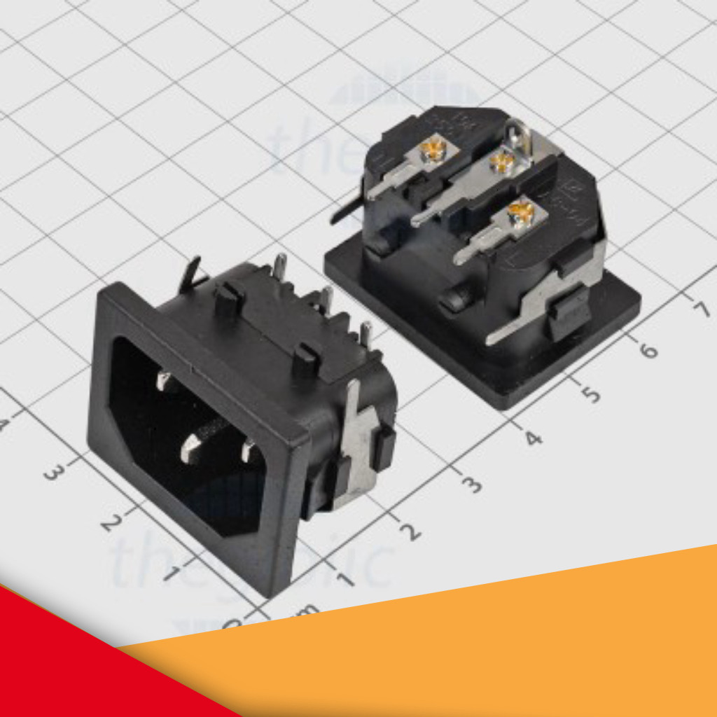 [2 Cái]- AC007 Đầu Nối Nguồn AC Hàn PCB 10A GearHub