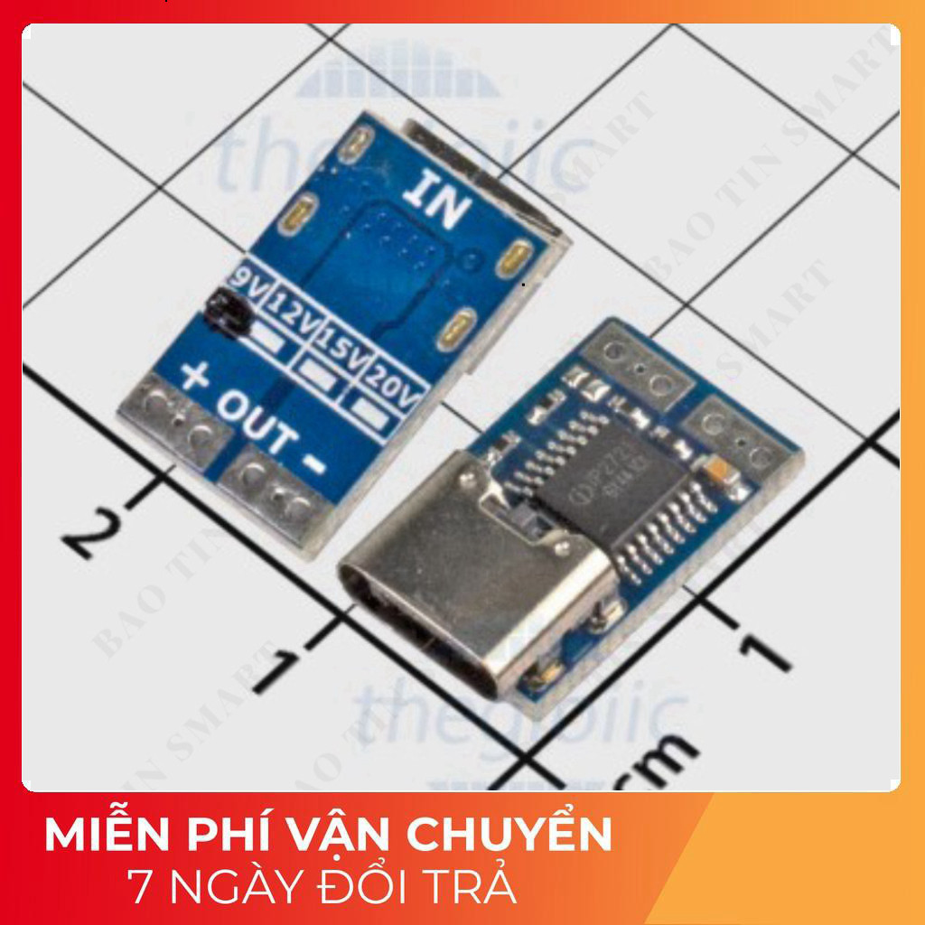 PDC004-PD-9 Mạch Mồi Kích Hoạt Sạc Nhanh PD23.0 Type-C 9V Tech Linh Kiện
