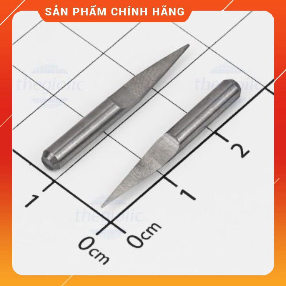[2 Cái]- NJ3.1503 Dao Khắc 3D CNC 15 Độ, Tip 0.3mm, Dài 28mm Việt Tech Components