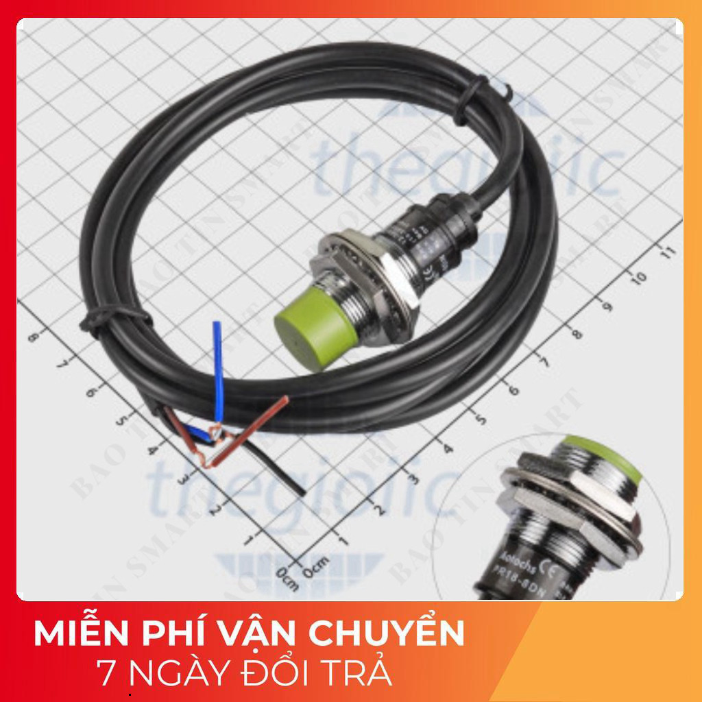 PR18-8DN Cảm Biến Tiệm Cận NPN-NO 8mm Tech Linh Kiện