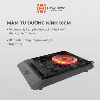 [Có Kèm Nồi]  Bếp Từ Đơn Hawonkoo SEOUL-CEH-106-INVERTER - Bảo Hành 24 tháng