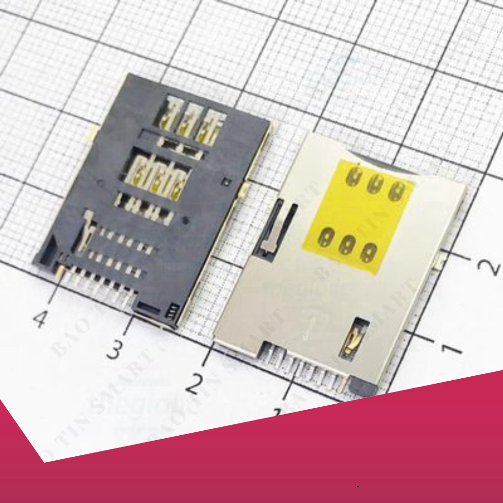 [2 Cái]- S-PP-8P-V2 Khay Cắm Sim 8 Chân Push-Push Linh Kiện Công Nghệ Số Linh Kiện Công Nghệ Số