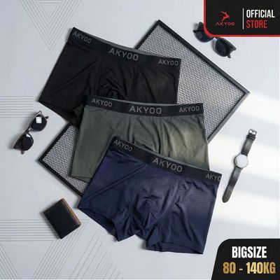 Quần Lót Nam Boxer Bigsize AKYOO, vải cotton thun lạnh co giãn 4 chiều thoáng khí - SIP0511