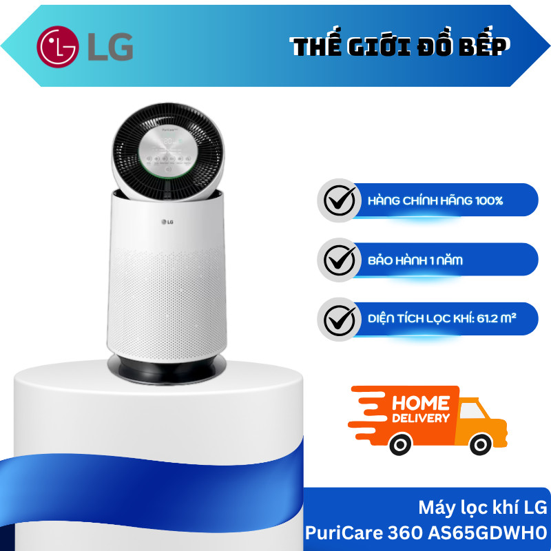 Máy Lọc Khí LG PuriCare 360 AS65GDWH0 – Bộ Đẩy Khí Sạch Clean Booster – Vận Hành Êm Ái – TGB