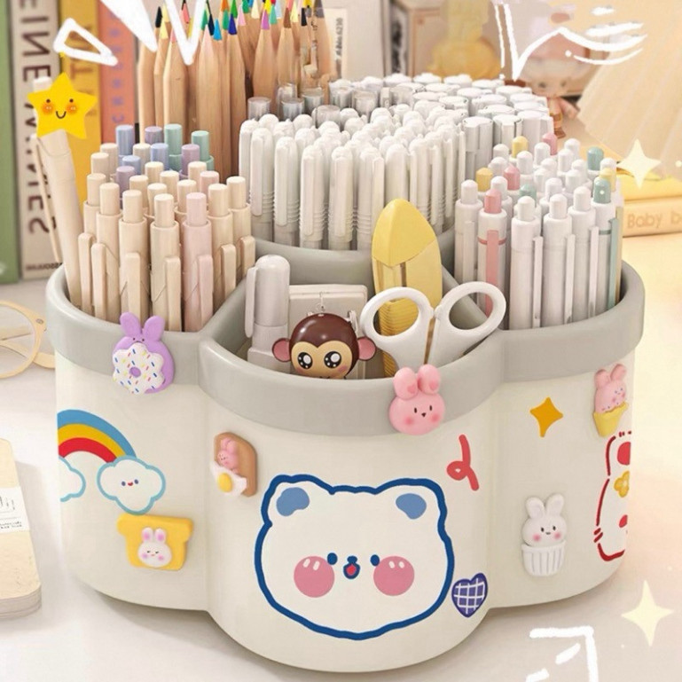 Hộp đựng bút xoay đa năng dung tích lớn để bàn dày đựng bút 🎀 Anan.2store