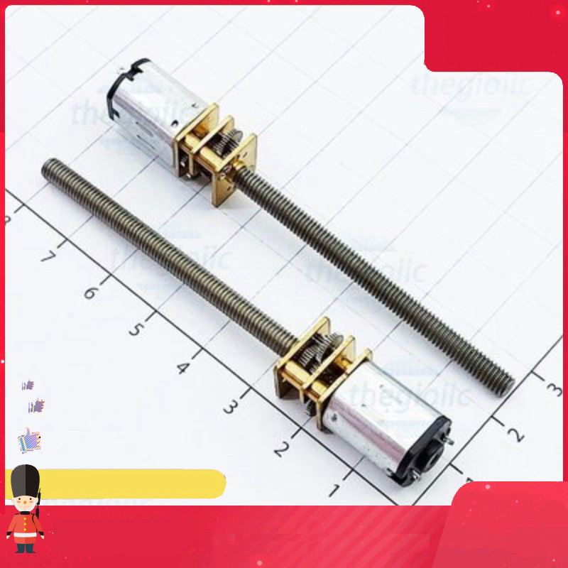 GA12-N20 Động Cơ Giảm Tốc Trục Vít M4 x 55mm 12VDC, 60 rpm Smart.hcm