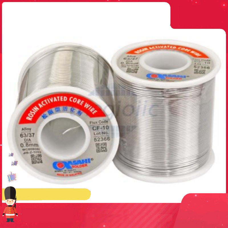 Thiếc Hàn 0.8 Sn63 Pb37 500G Asahi Smart.hcm