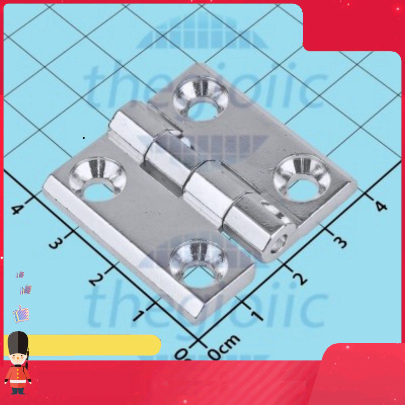 [2 Cái]- HL050-3 Bản Lề Tủ Điện Màu Bạc 40mm Smart.hcm