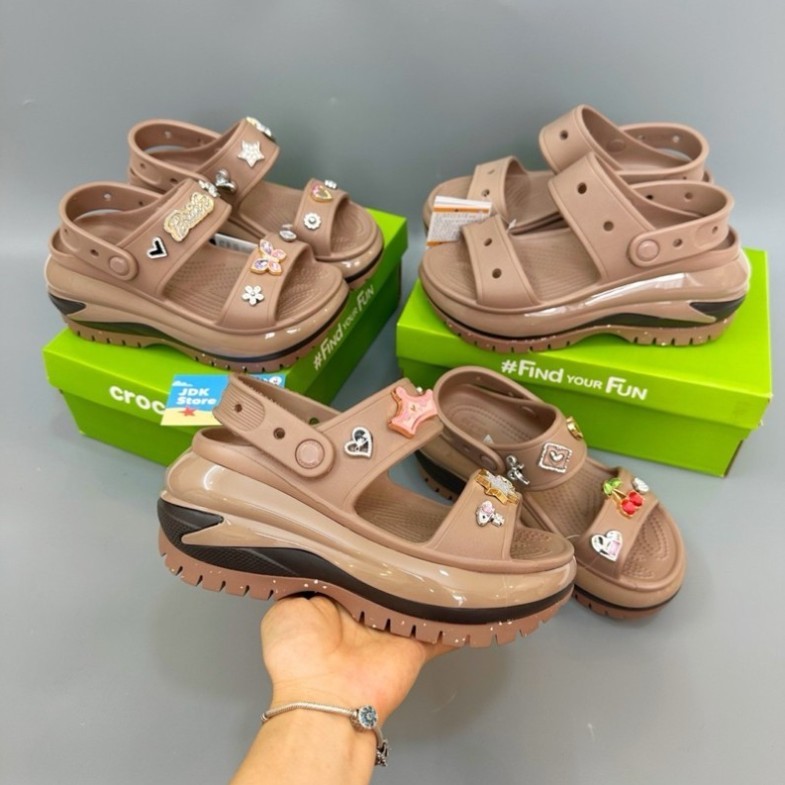 JDK Store_Dép Xăng Đan Mega Sandal Crush Màu Nâu Cao 8cm -Store
