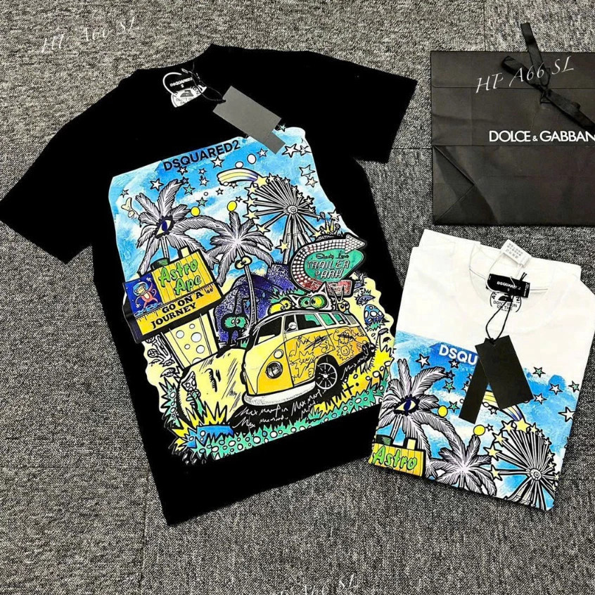 Áo Phông Nam DSQUARED2 Cây Dừa Hàng Loaị 1 Siêu Đẹp - Áo Thun ICON DSQ Hot hè 2025