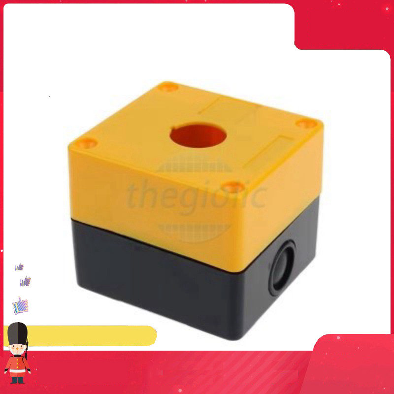 BX1-22 Hộp 1 Nút Nhấn Điều Khiển 22mm Màu Vàng Smart.hcm