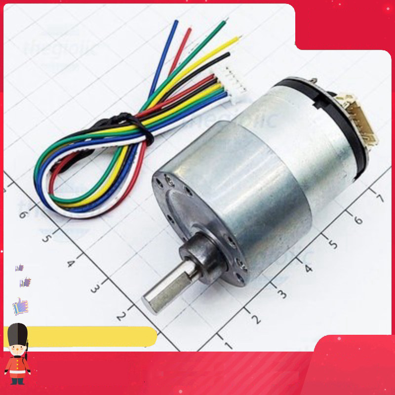 JGB37-520 Động Cơ Giảm Tốc Có Encoder 12VDC, 333 rpm, Trục 6mm Smart.hcm