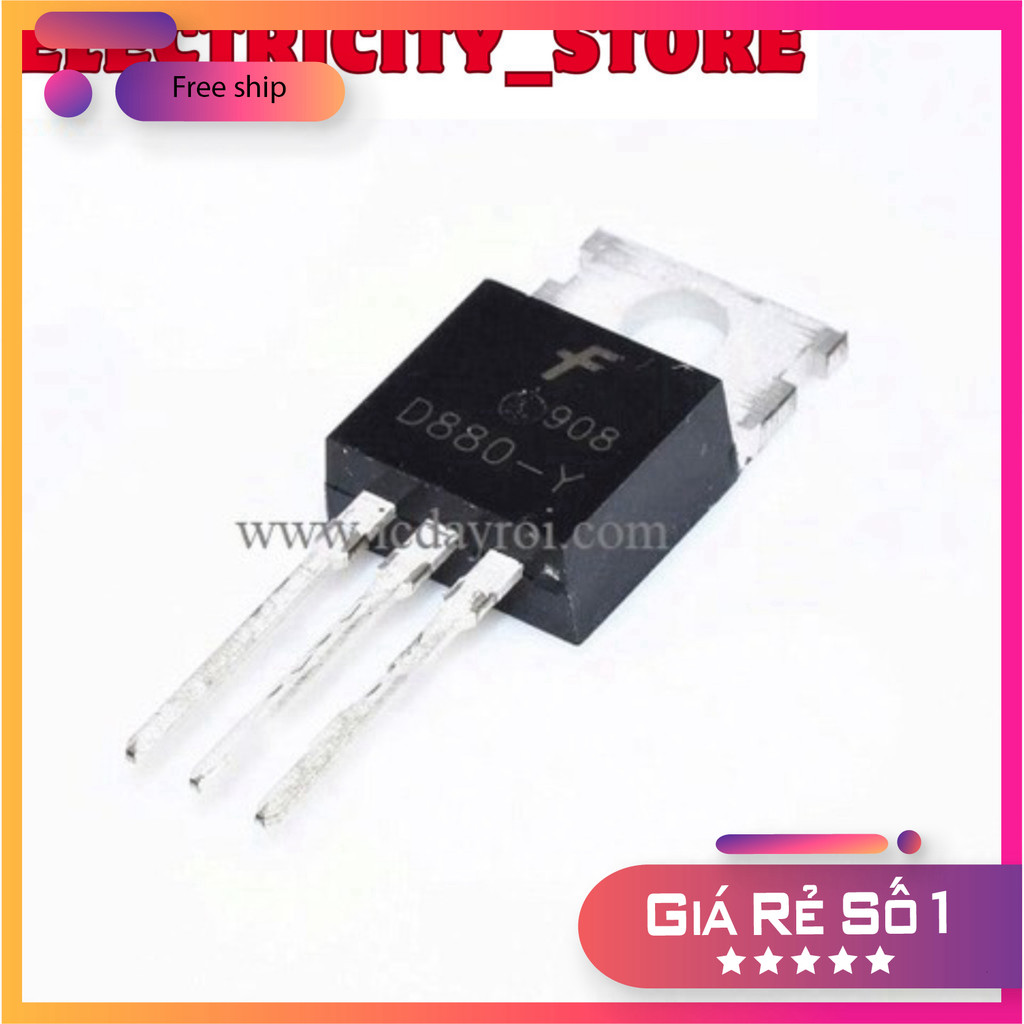 [5 Cái]- Transistor D880 2SD880-Y NPN 3A 60V TO-220 Thế Giới Chip