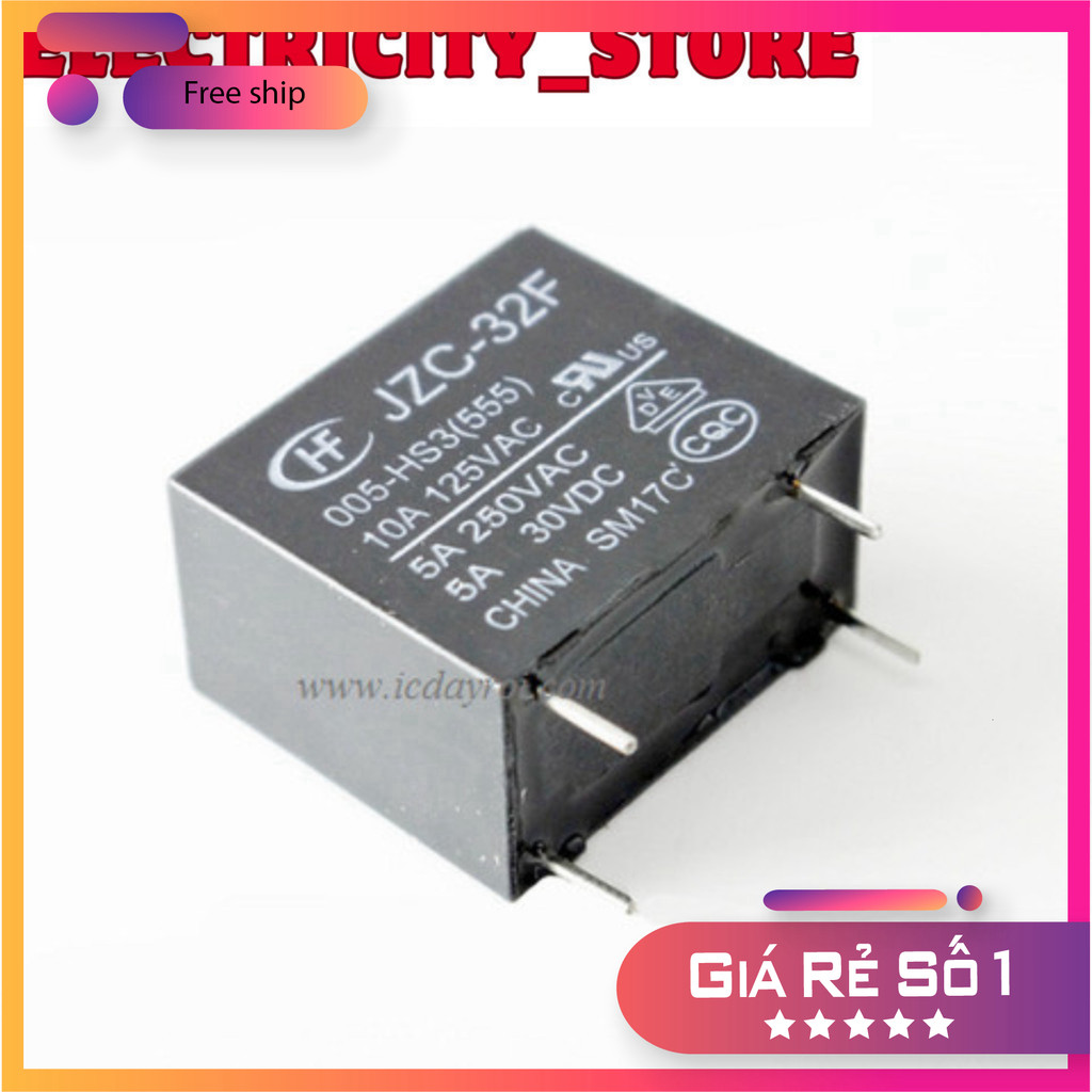 [2 Cái]- Relay JZC-32F-005-HS Thế Giới Chip
