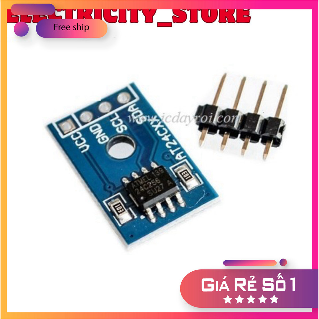 [2 Cái]- Module EEPROM AT24C256 I2C Thế Giới Chip