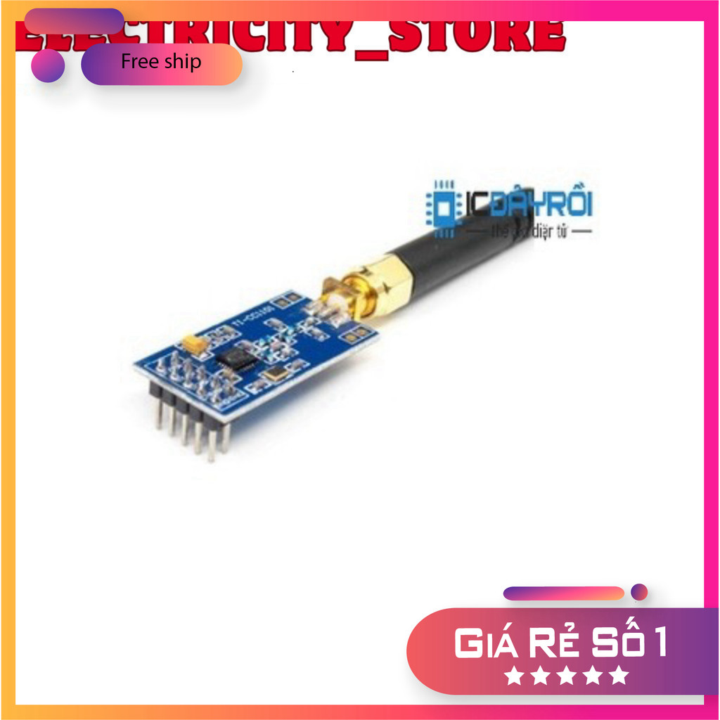 Module Thu Phát RF CC1101 + Anten 2.54MM Thế Giới Chip