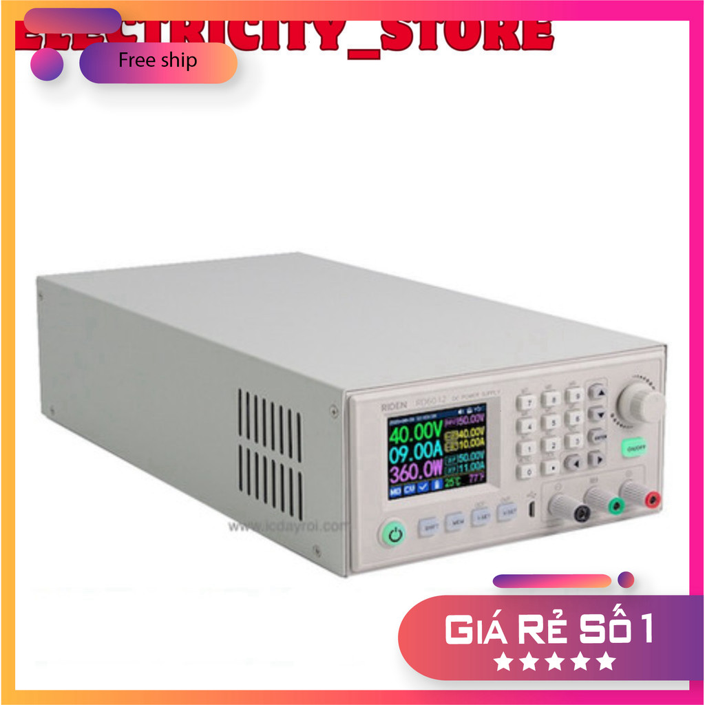 Nguồn đa năng 60V 12A RIDEN RD6012-W tích hợp wifi Thế Giới Chip