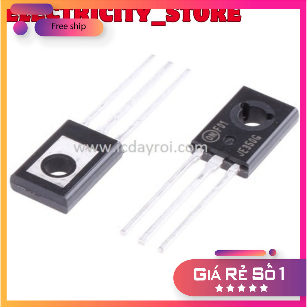 [2 Cái]- Transistor PNP MJE350G 300V 0.5A TO-126-3 Thế Giới Chip