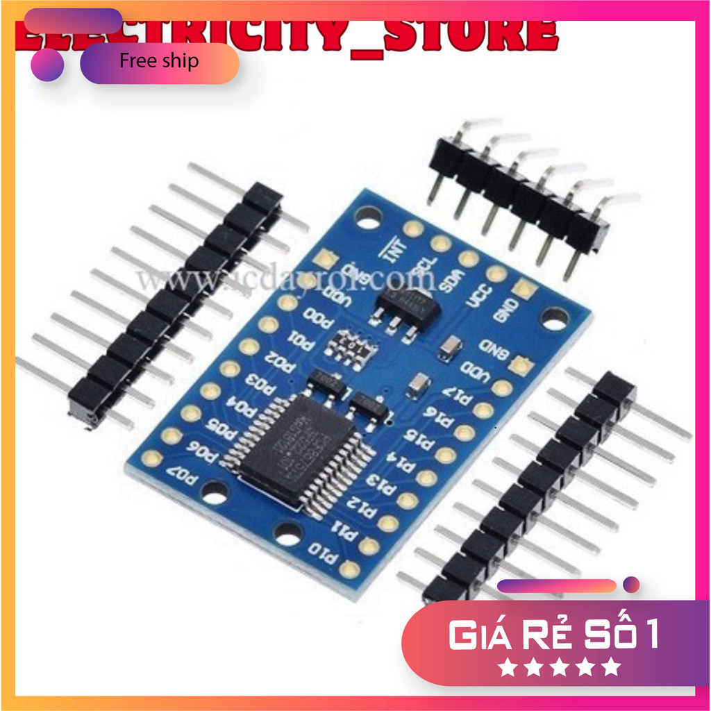Mạch mở rộng I2C to 16 cổng IO PCF8575 Thế Giới Chip