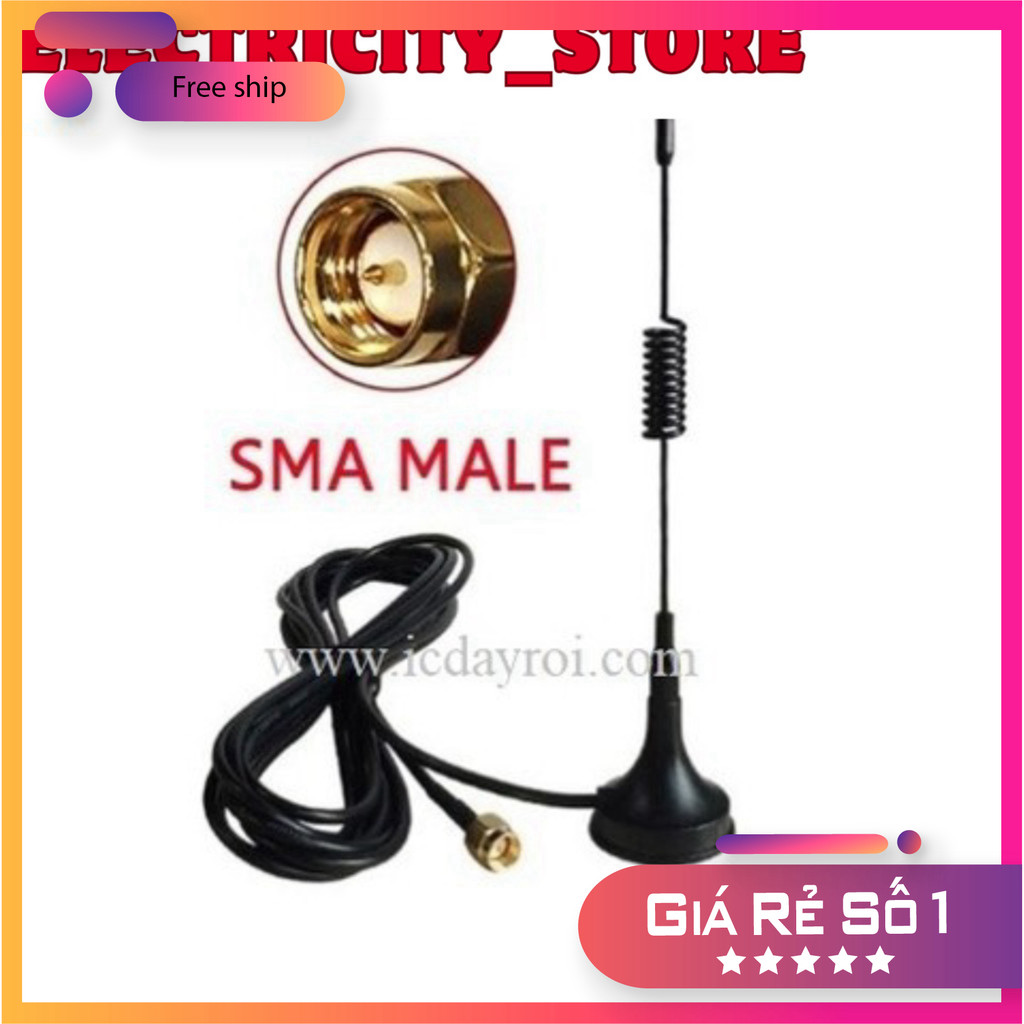Antenna 433MHz 5DBI SMA Thế Giới Chip