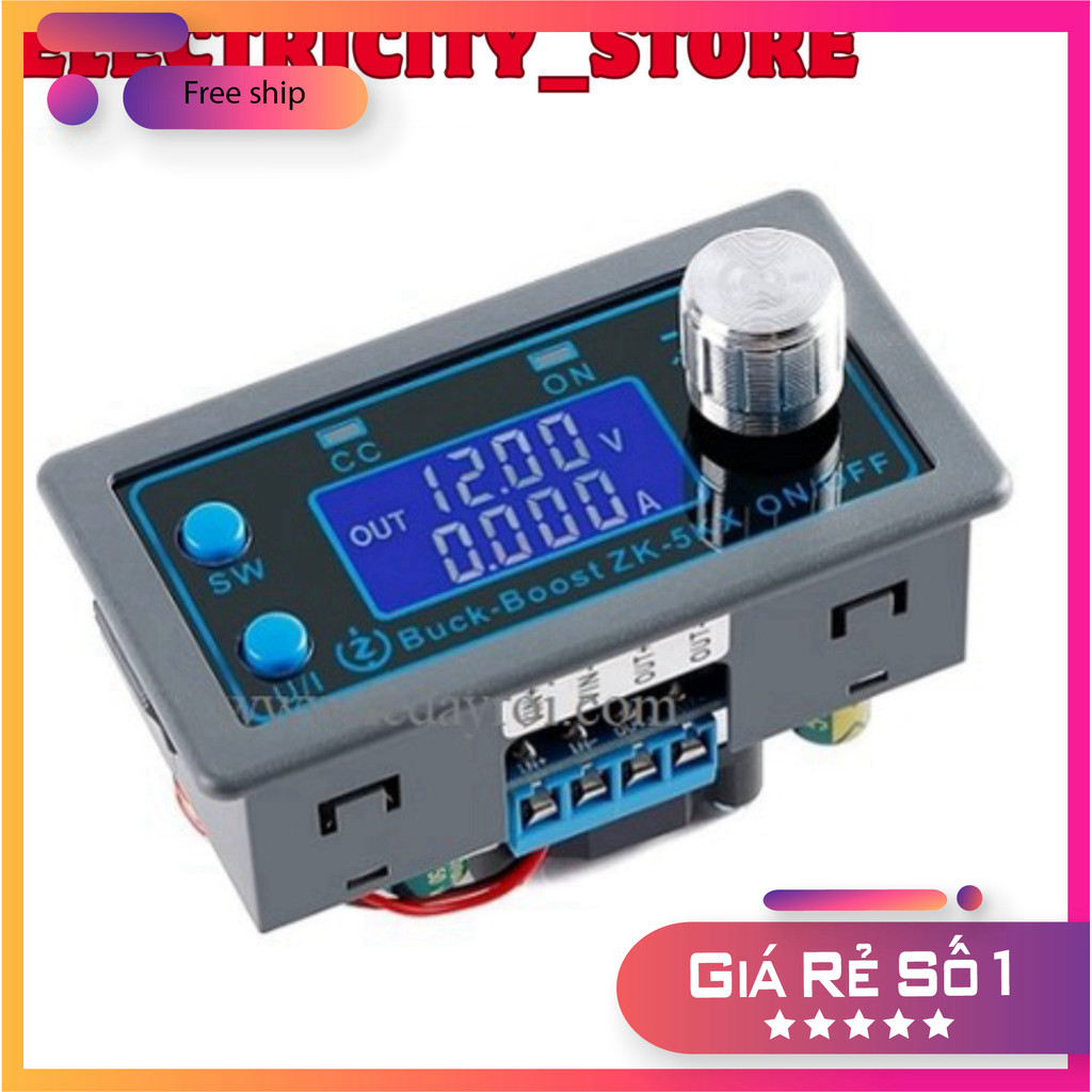 Mạch điều chỉnh điện áp buck boost ZK-5KX 5A Thế Giới Chip