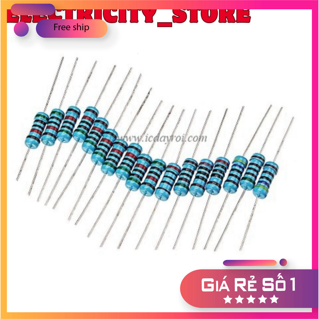 [30 Cái]- Điện trở 91K 1W 1% Thế Giới Chip